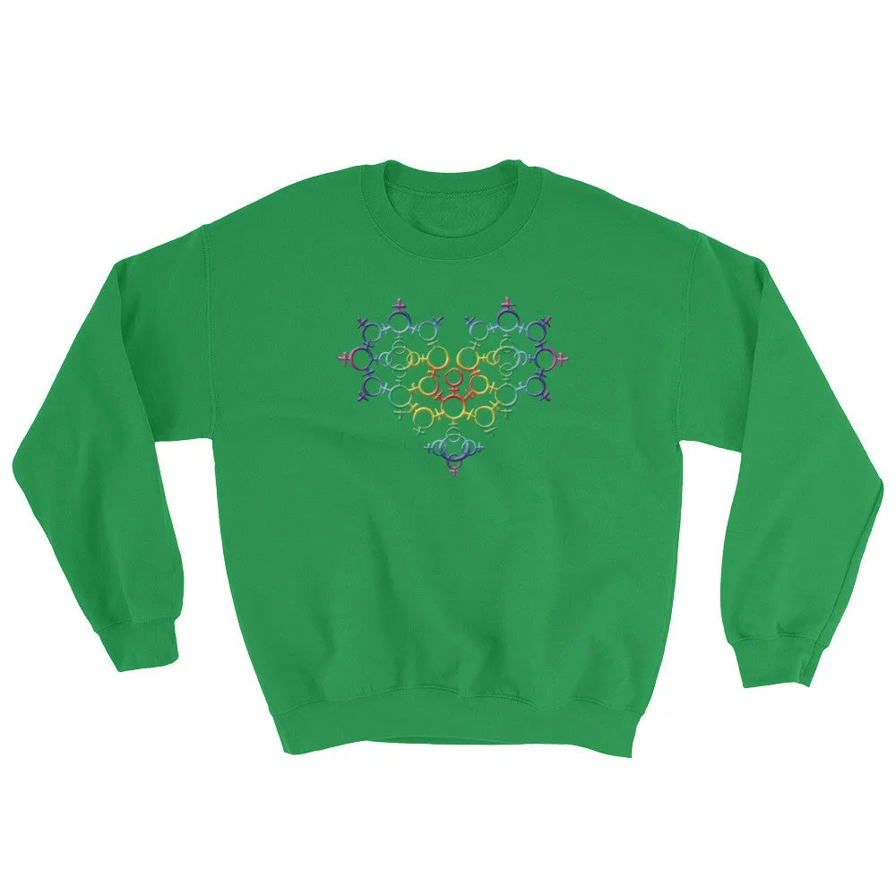 Rainbow Venus Pride Heart Sweatshirt