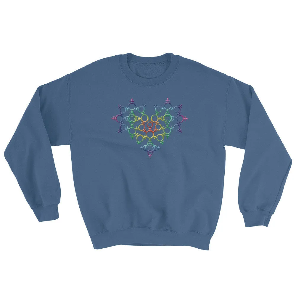 Rainbow Venus Pride Heart Sweatshirt