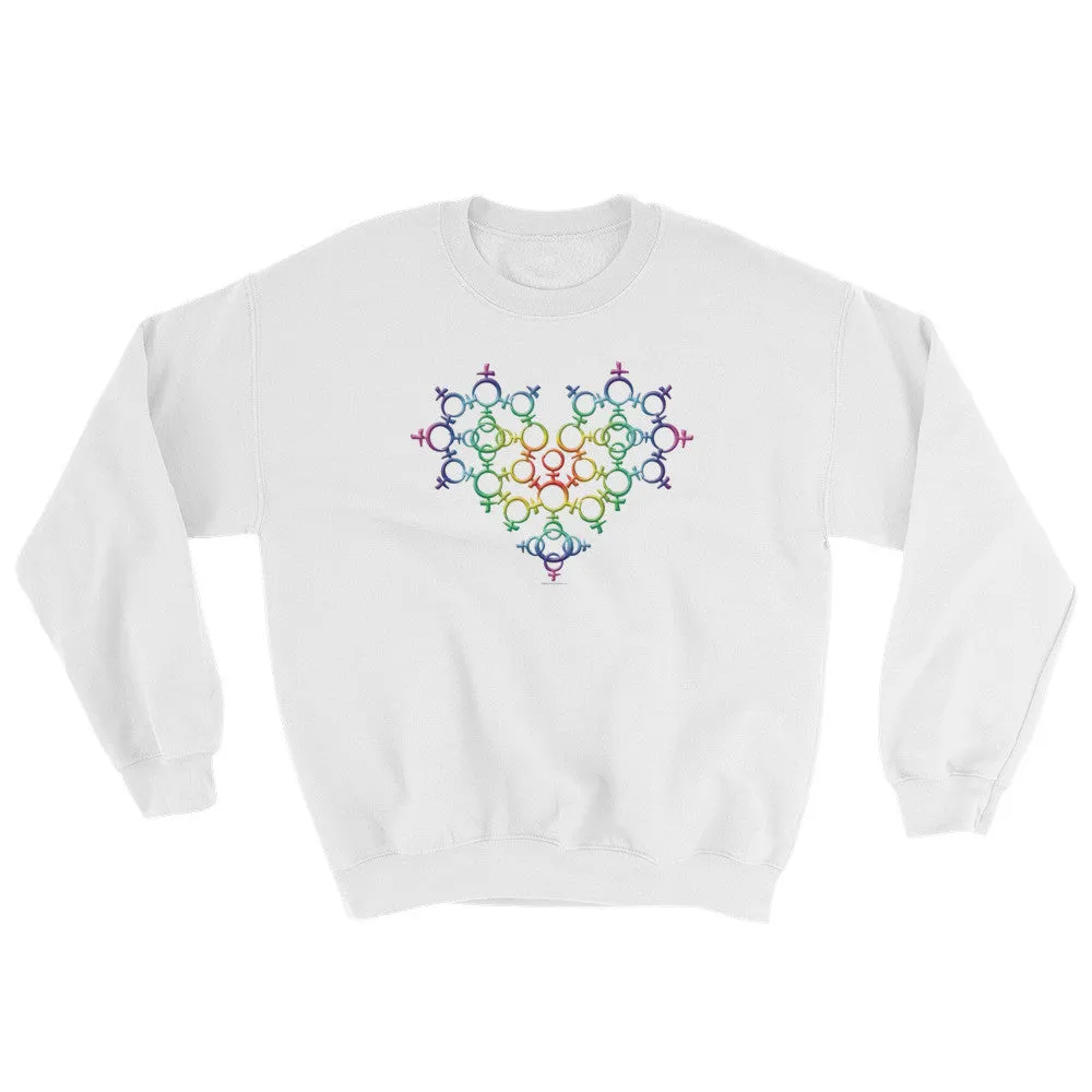 Rainbow Venus Pride Heart Sweatshirt