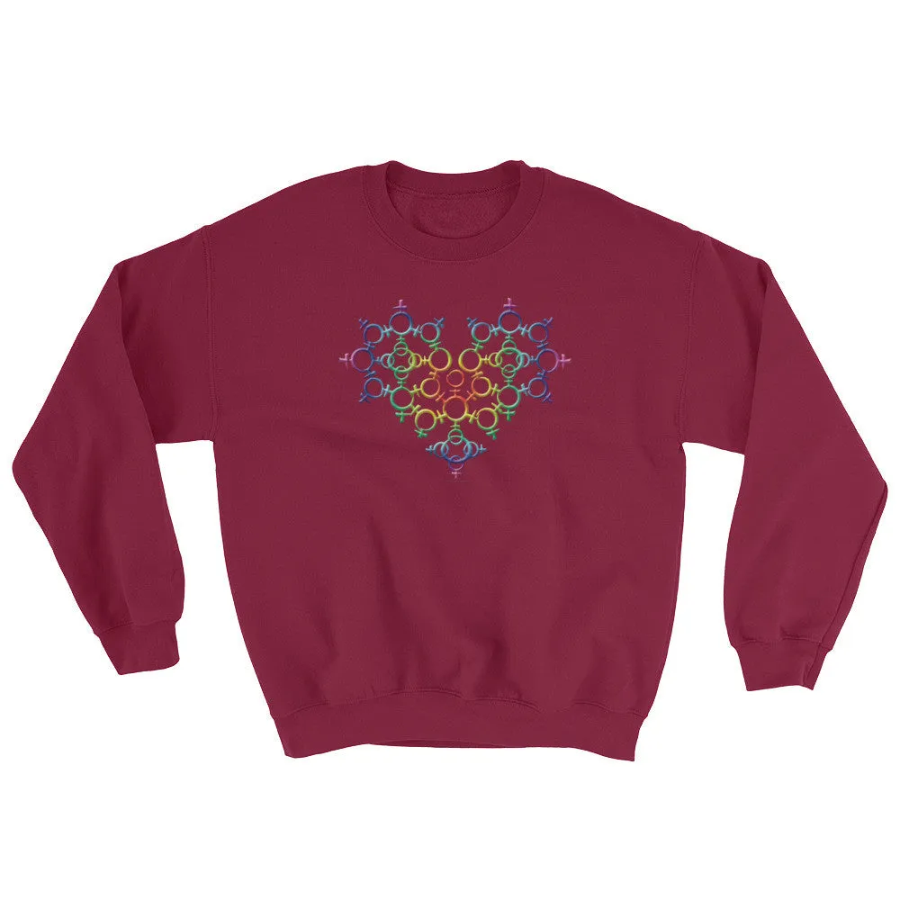 Rainbow Venus Pride Heart Sweatshirt