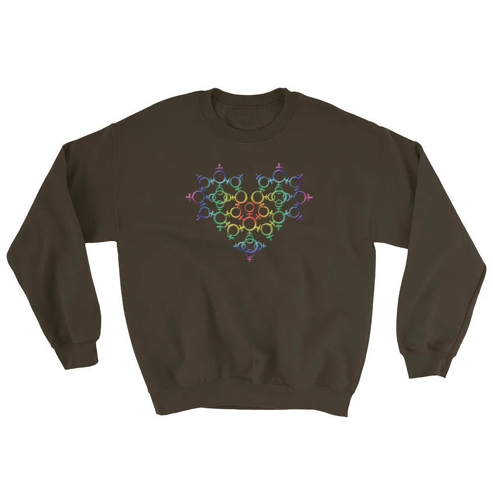 Rainbow Venus Pride Heart Sweatshirt
