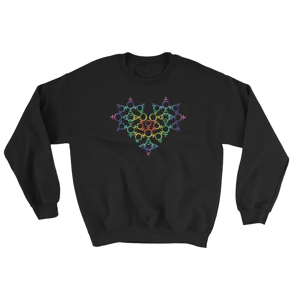 Rainbow Venus Pride Heart Sweatshirt