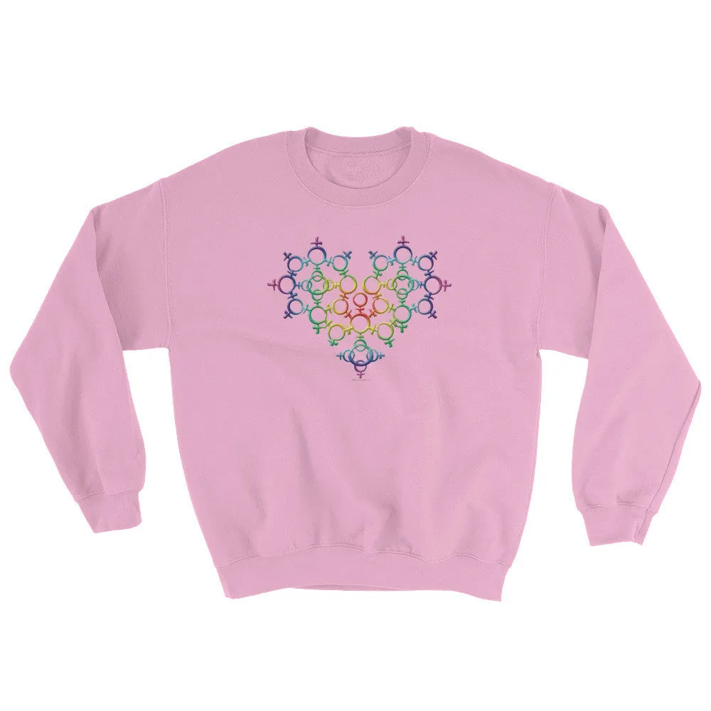 Rainbow Venus Pride Heart Sweatshirt