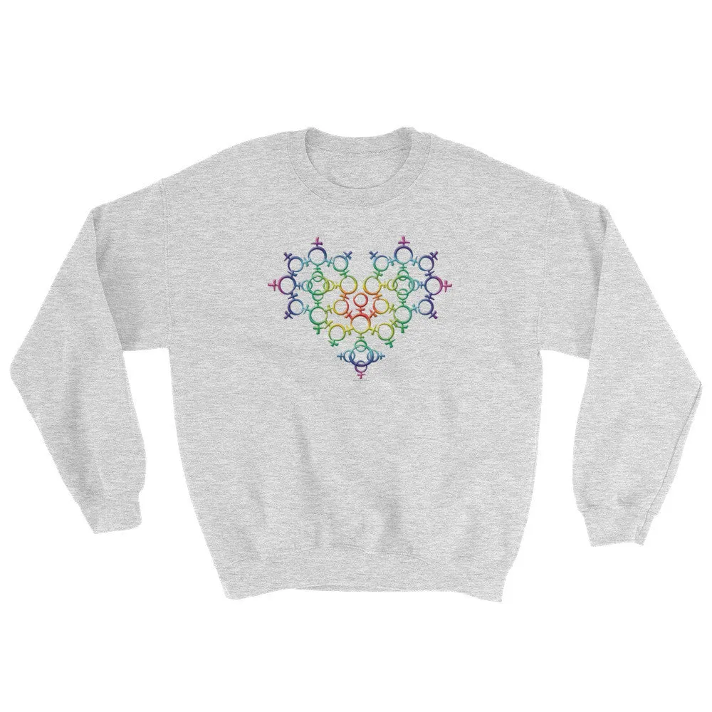 Rainbow Venus Pride Heart Sweatshirt