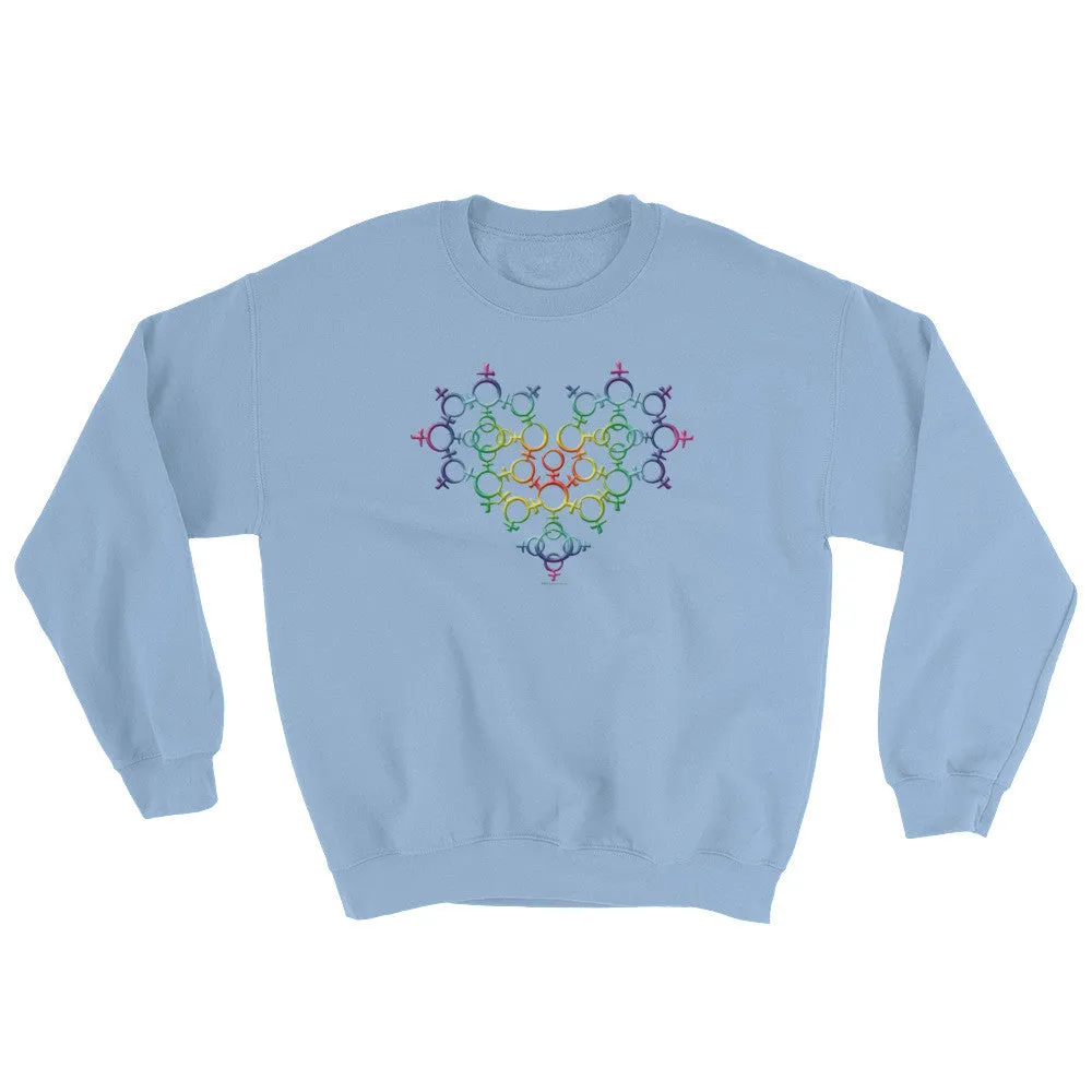Rainbow Venus Pride Heart Sweatshirt