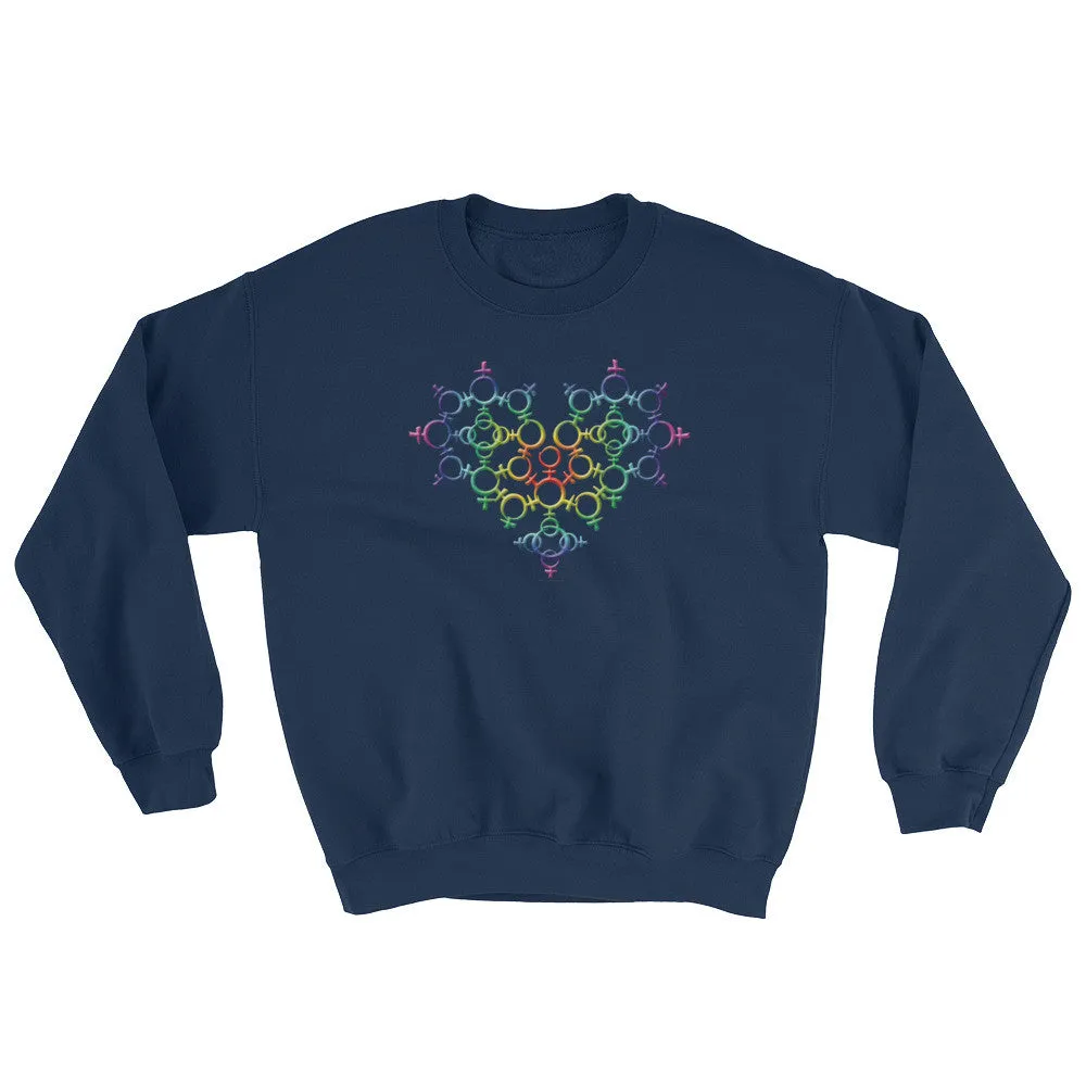 Rainbow Venus Pride Heart Sweatshirt