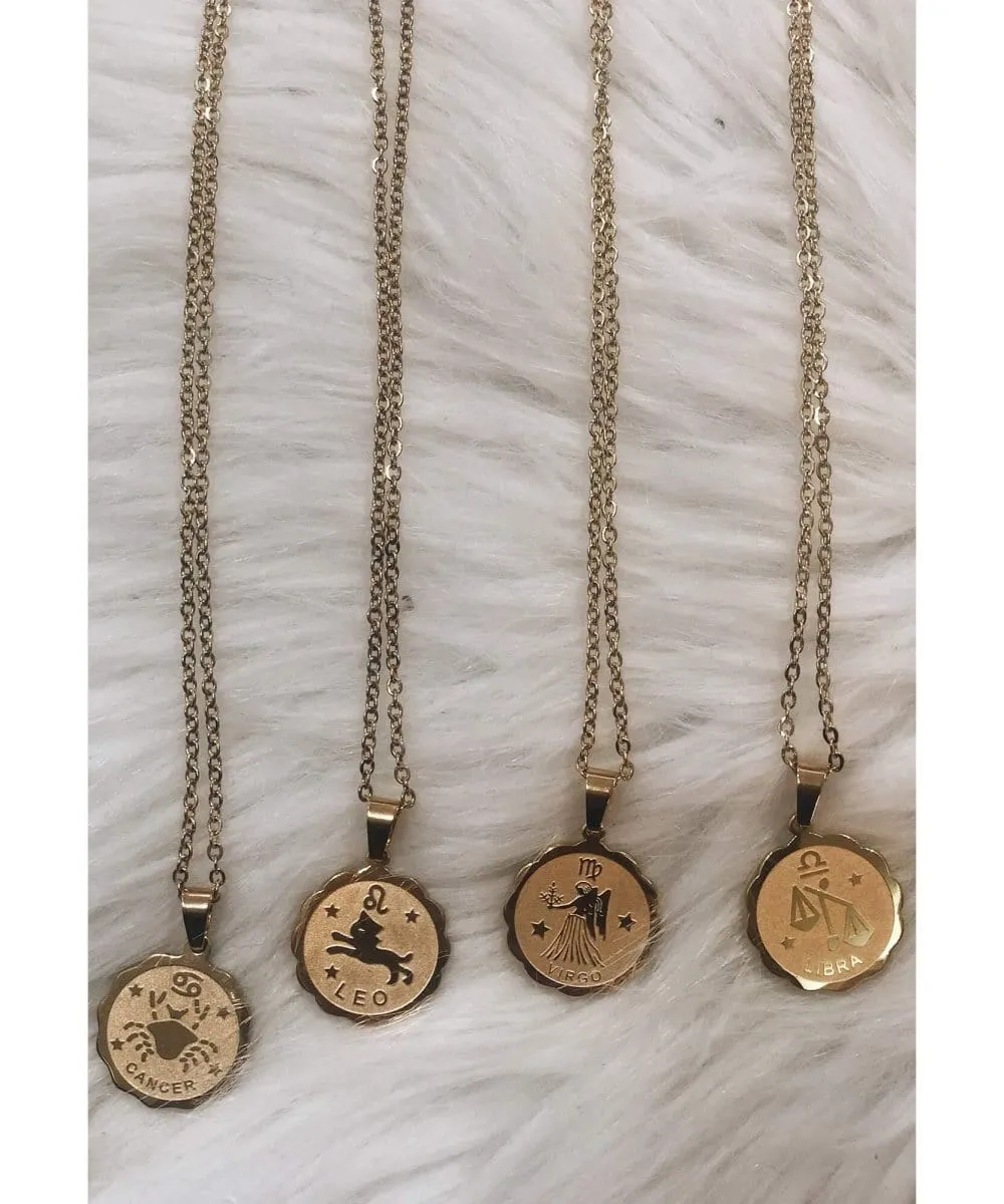 Restocked Medallion Zodiac Necklace
