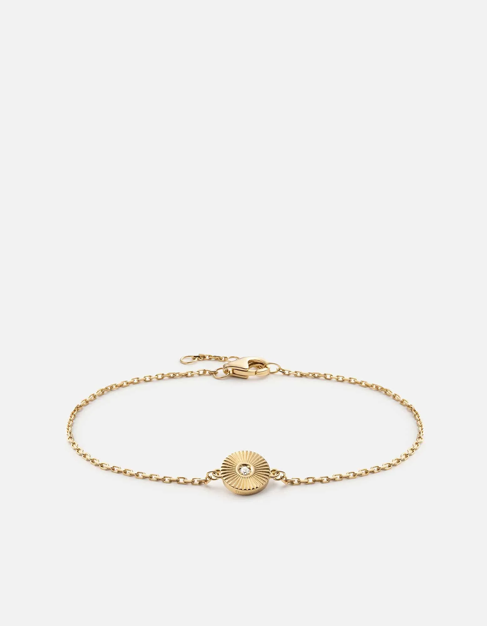 Rey Chain Bracelet, Gold Pavé
