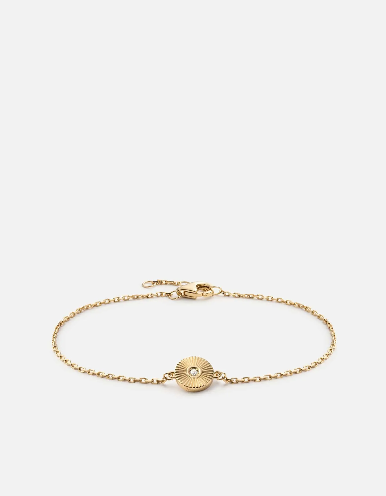 Rey Chain Bracelet, Gold Pavé