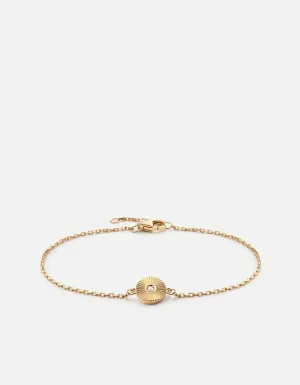 Rey Chain Bracelet, Gold Pavé