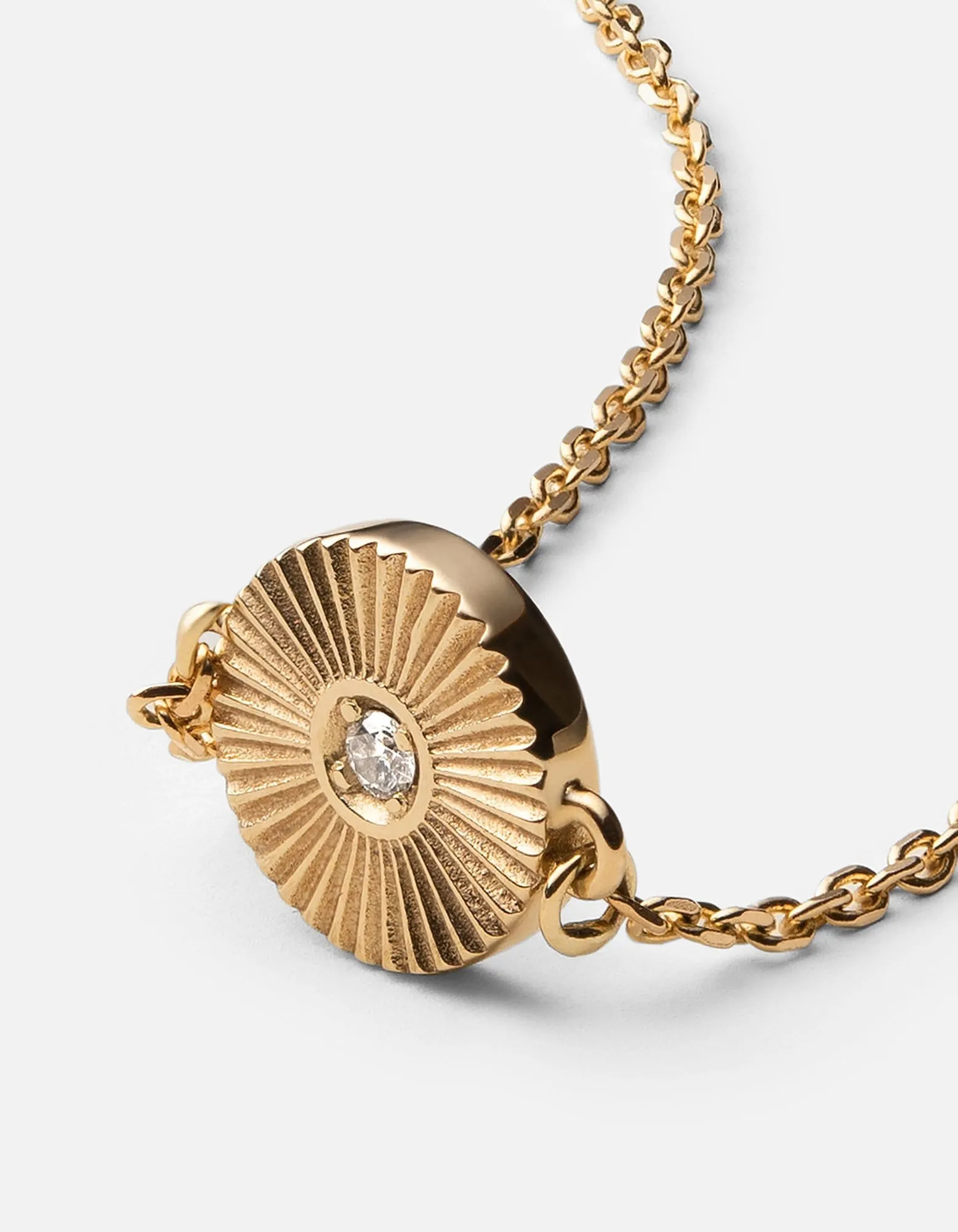 Rey Chain Bracelet, Gold Pavé