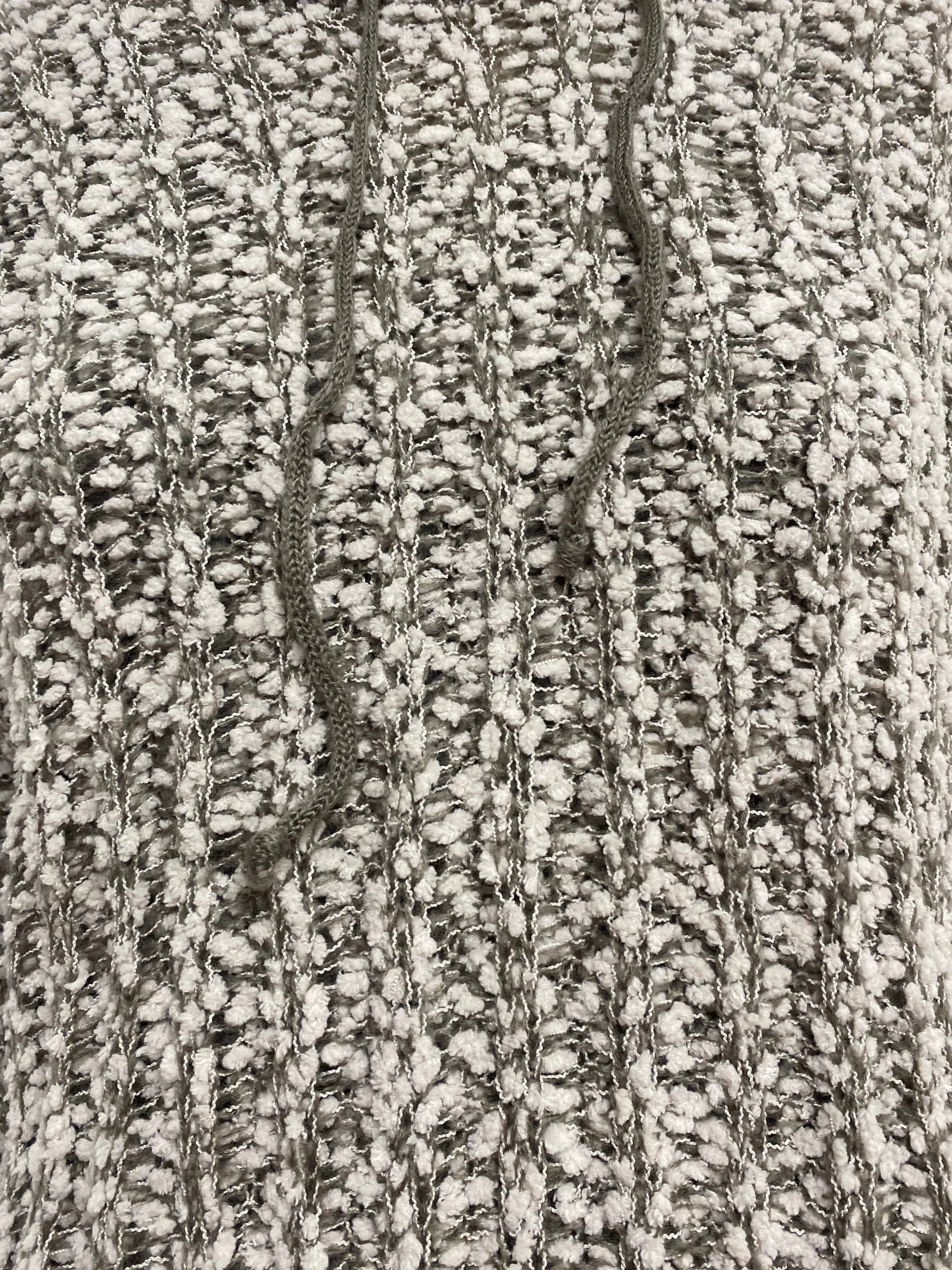 Ribbed Popcorn Hooded Sweater