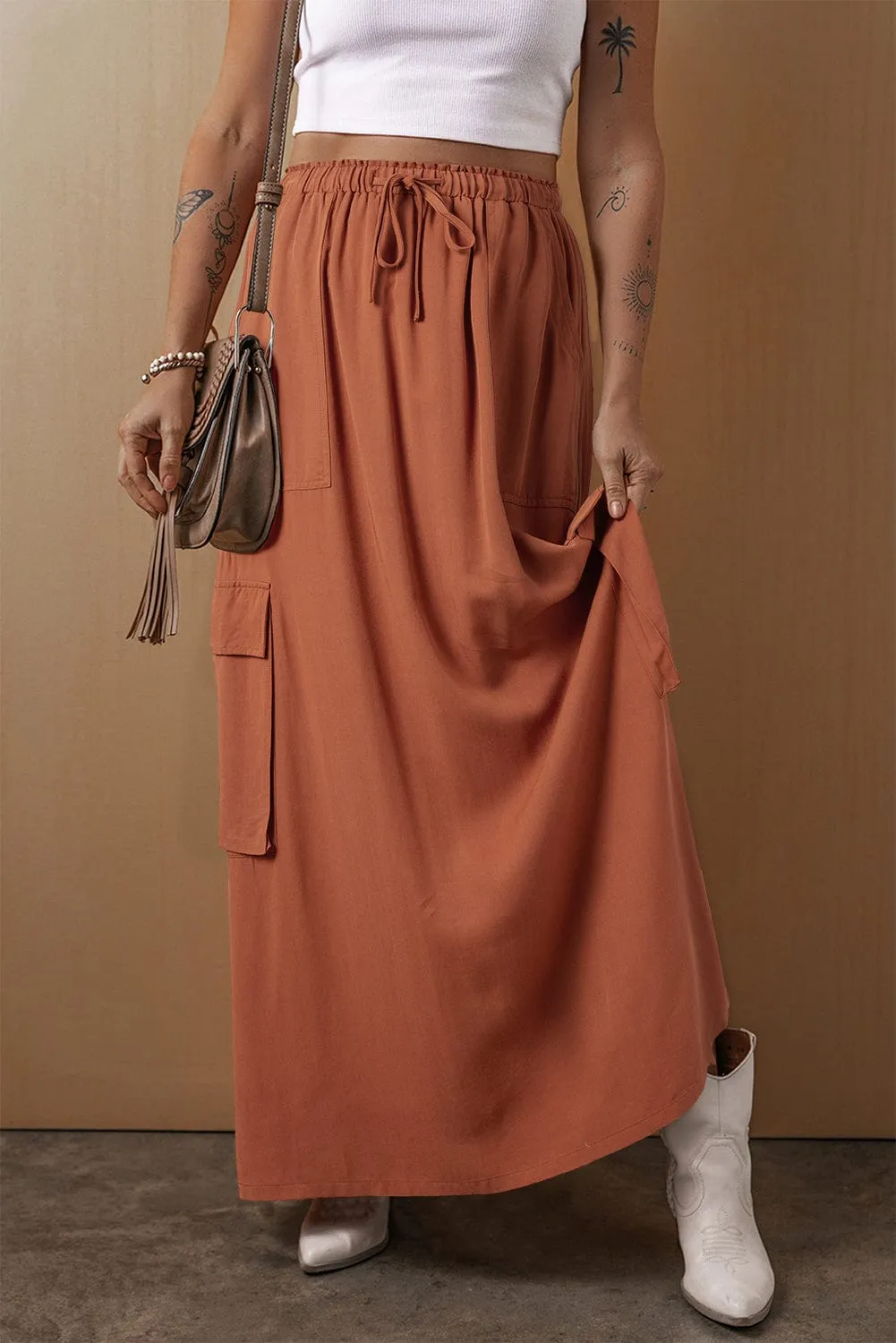 Rosa Cargo Maxi Skirt