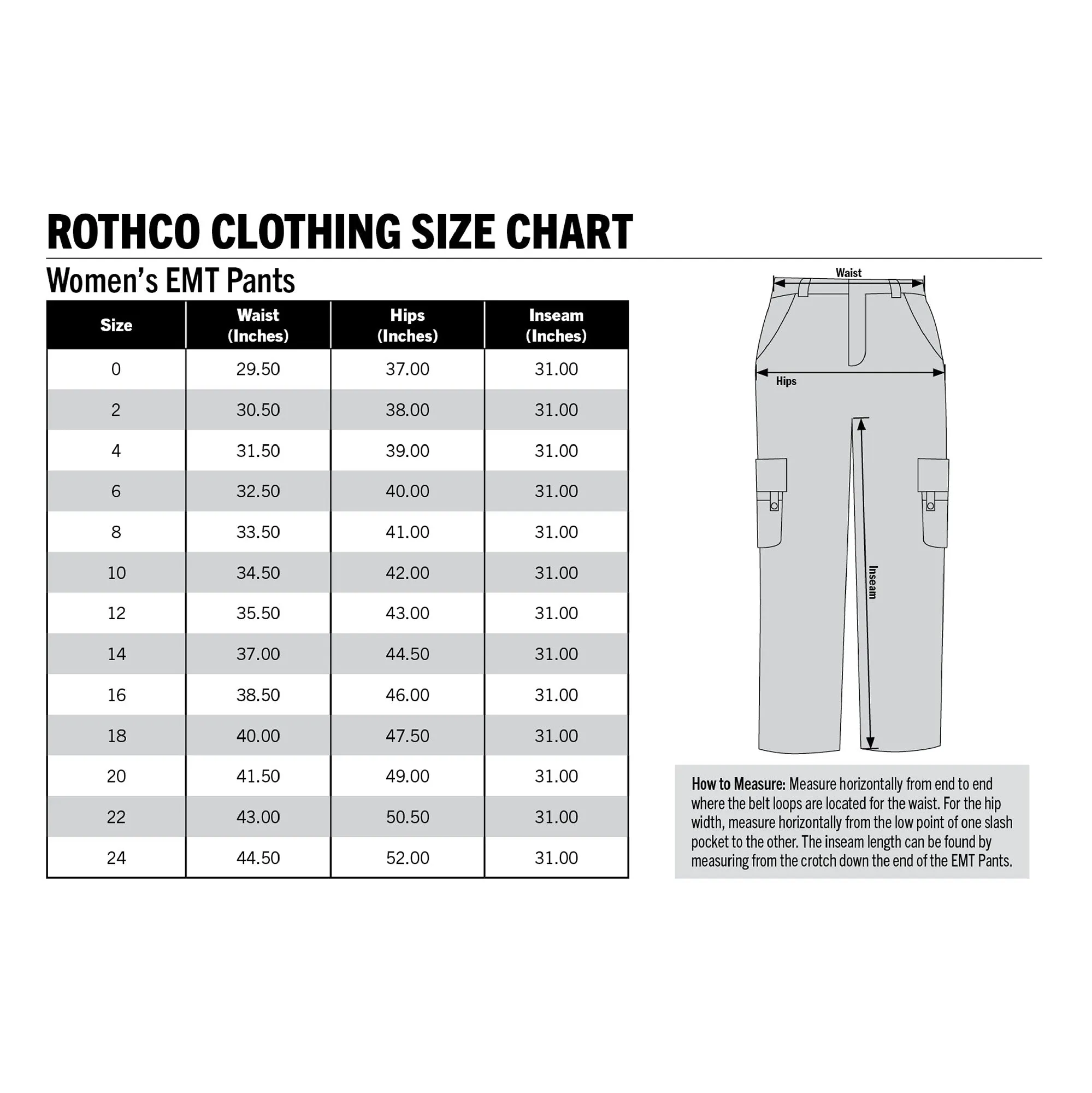 Rothco Women's EMT Medic Pants