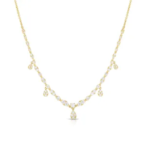 Sabel 14K Yellow Gold Round Diamond Drop Necklace