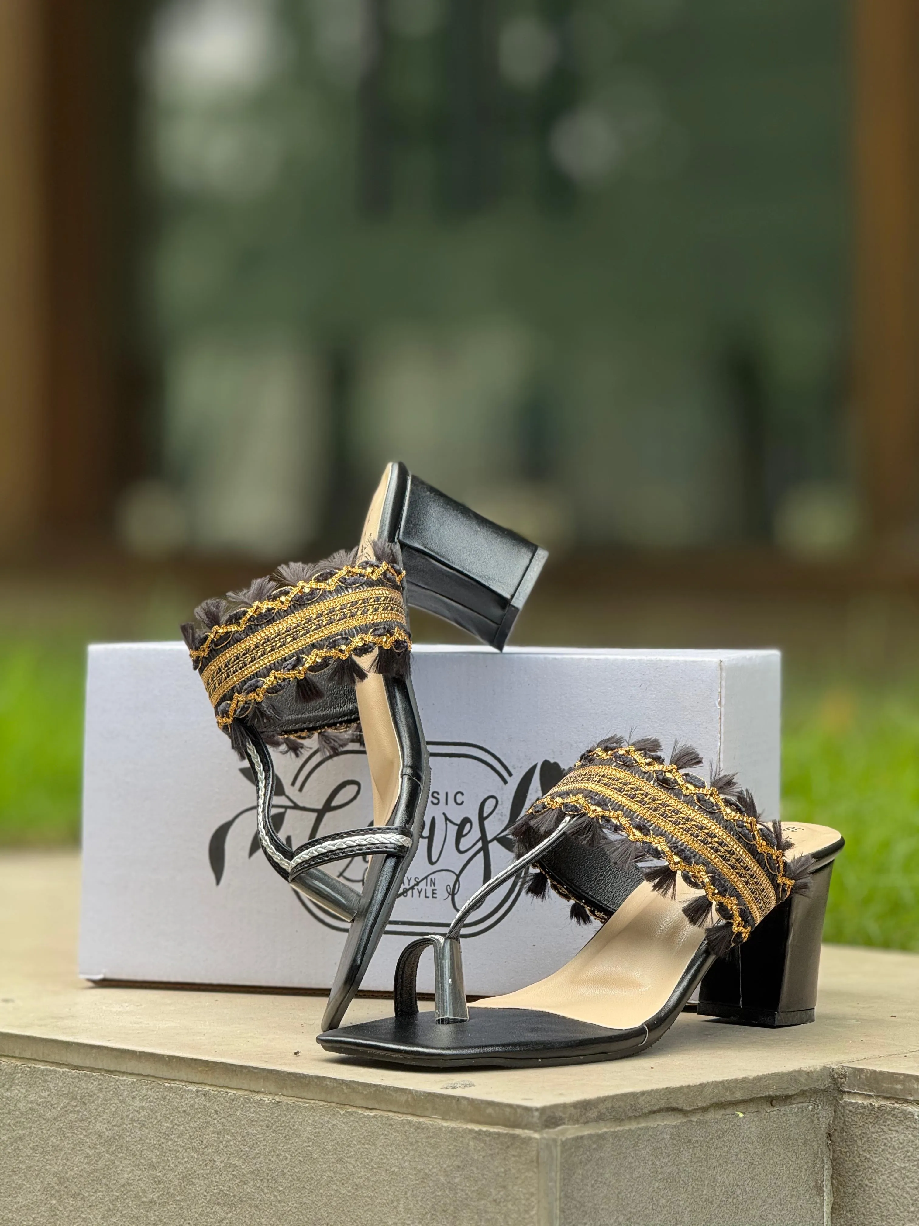 Saj Kolapuri Heels - Black