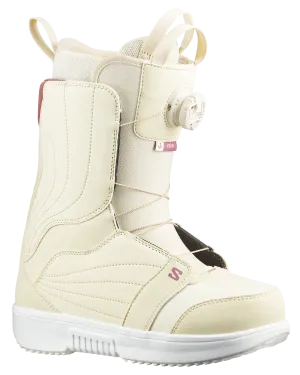 Salomon Pearl Boa Women's Snowboard Boots - Almond Milk / Vanilla Ice / Grape Shake