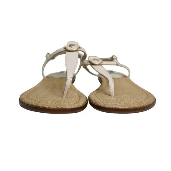 Sam Edelman Womens 8.5 Gigi Signet  Leather Sandal in Modern Ivory NEW