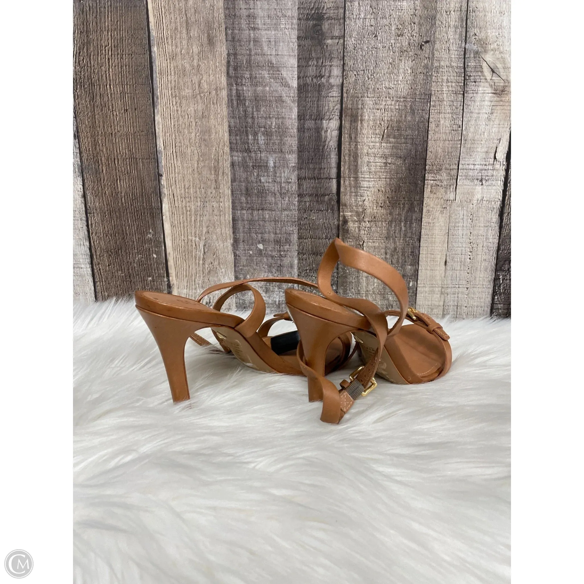 Sandals Heels Stiletto By Cmc In Tan, Size: 6