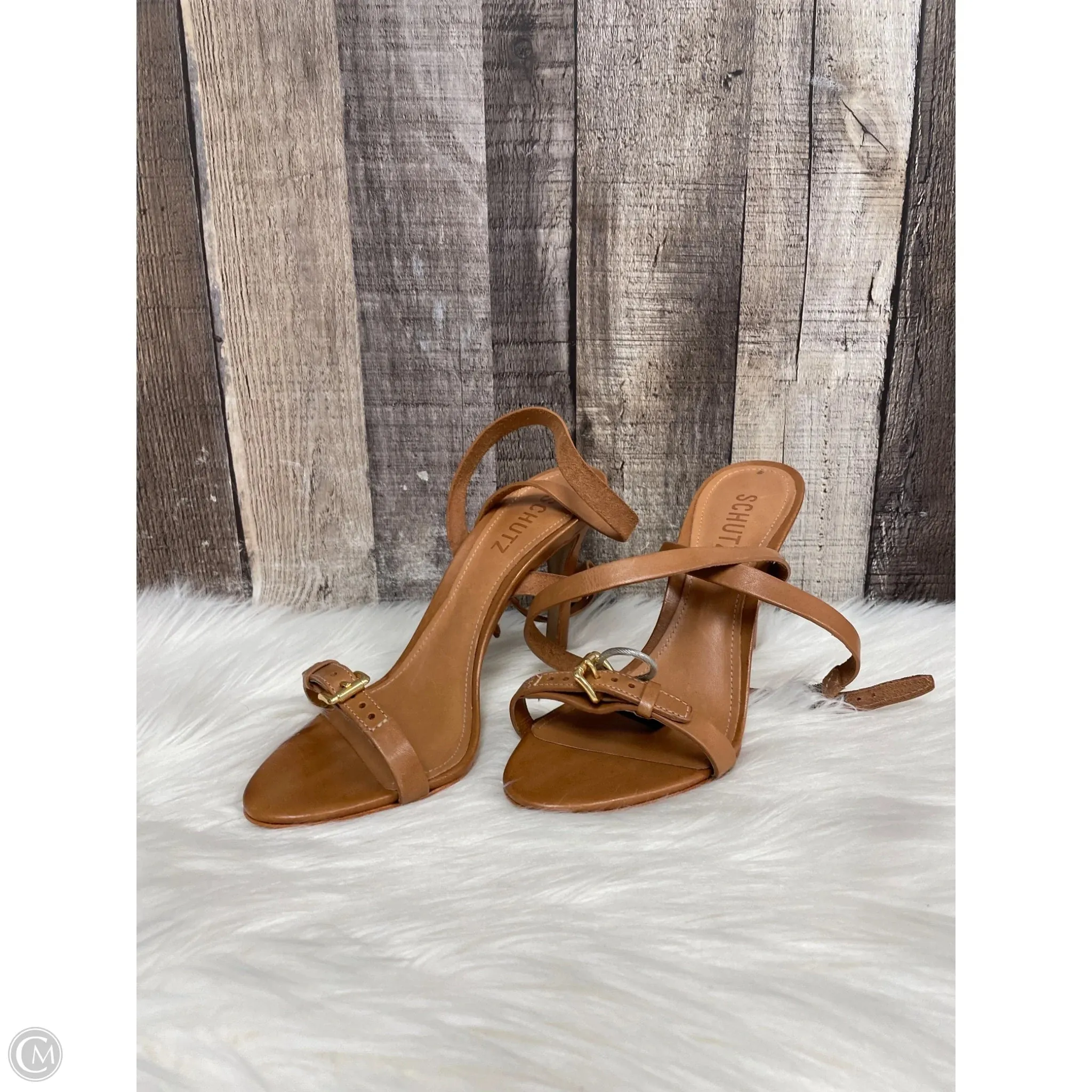 Sandals Heels Stiletto By Cmc In Tan, Size: 6