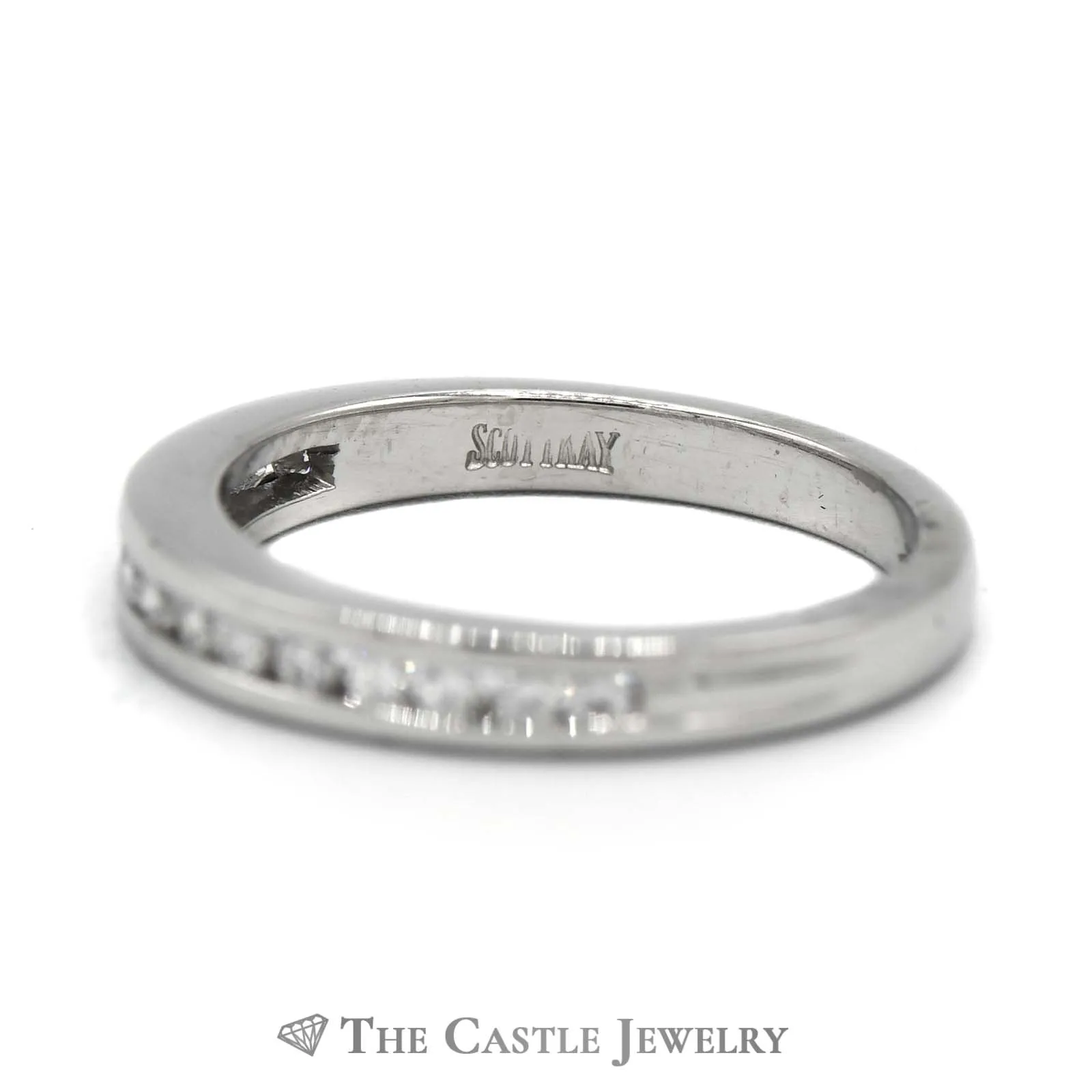 Scott Kay Designer 1/2cttw Channel Set Round Diamond Wedding Band in Platinum