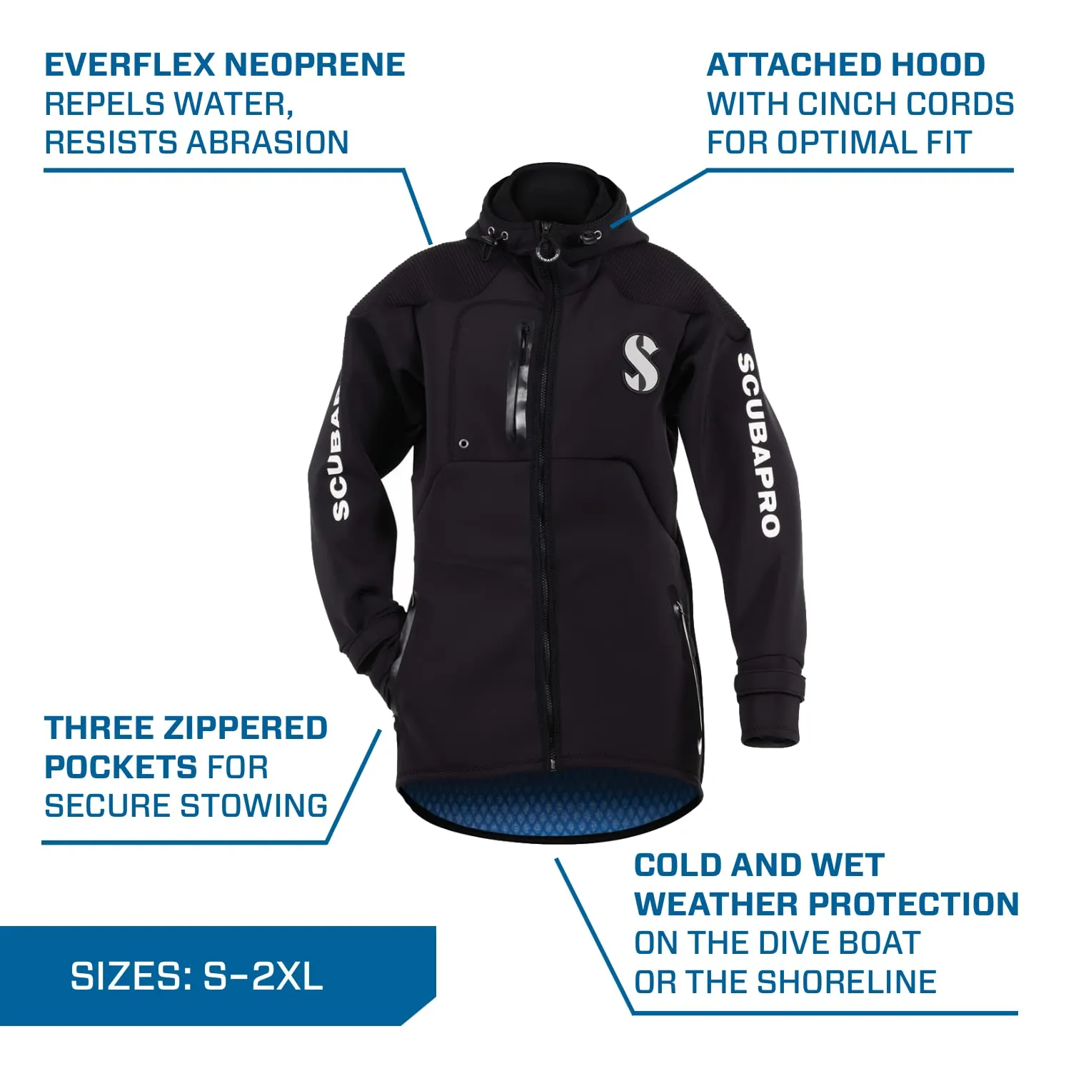 SCUBAPRO Women's Premium Boat Coat, Medium