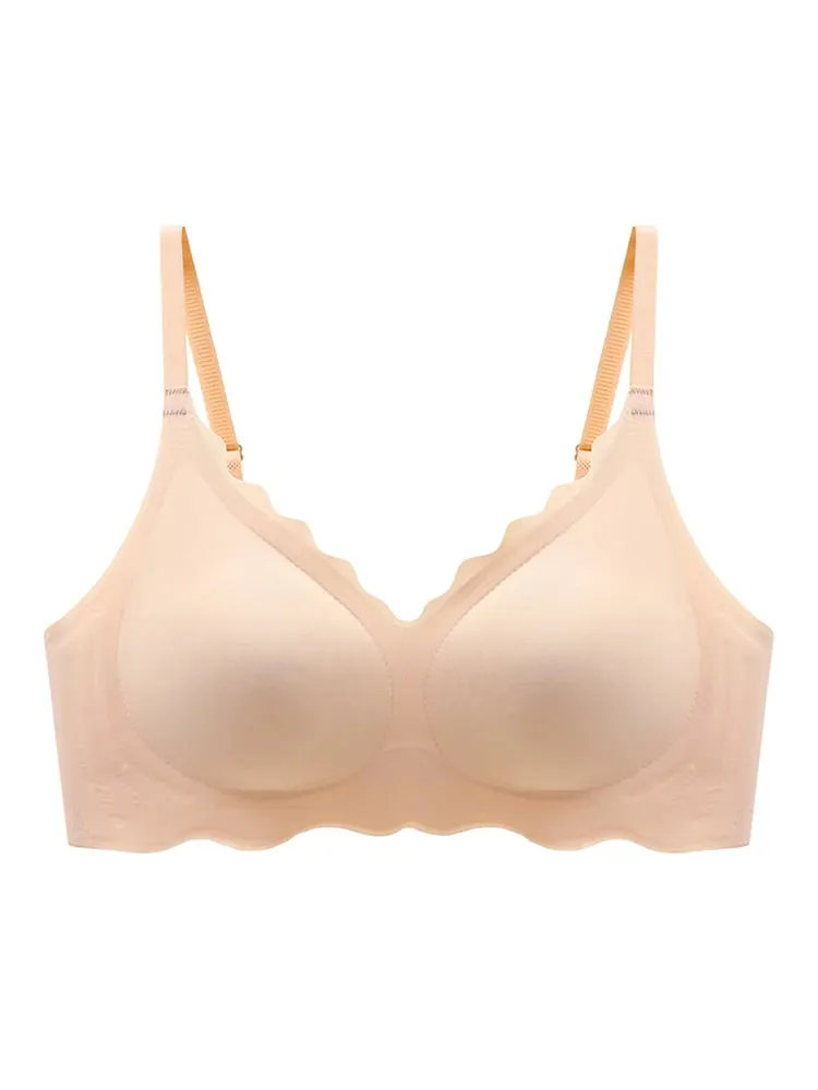 Seamless Women's Underwear: Comfortable, Breathable, and Supportive Bra without Steel Rings - Adjustable and Slim-Fitting Design