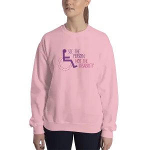 See the Person, Not the Disability (Women's Design, Light Color Sweatshirts)