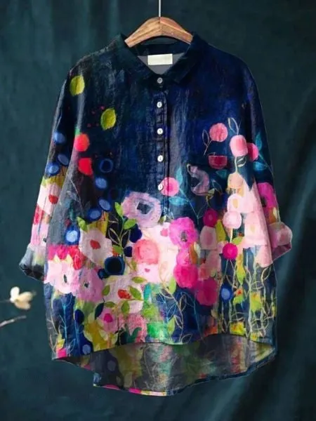 Serena | Blouse with a pretty floral pattern