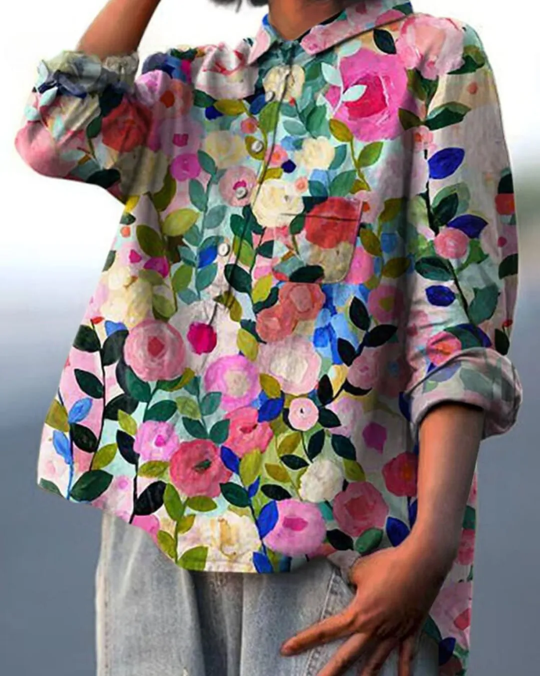 Serena | Blouse with a pretty floral pattern