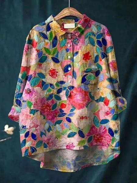 Serena | Blouse with a pretty floral pattern