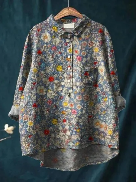 Serena | Blouse with a pretty floral pattern