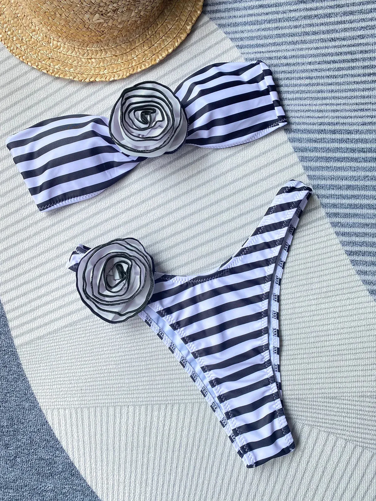 Sexy Floral Bikini Set High Waist Women's Swimsuit Swimwear Micro Bikini Bathing Suit Beachwear