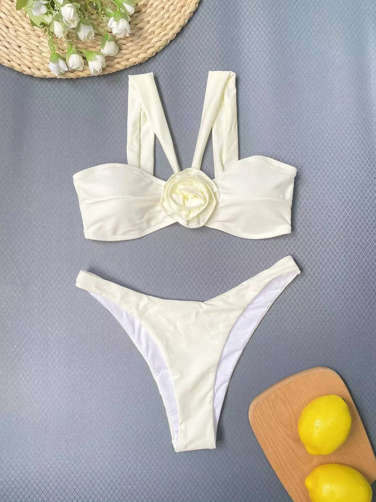 Sexy Floral Bikini Set High Waist Women's Swimsuit Swimwear Micro Bikini Bathing Suit Beachwear