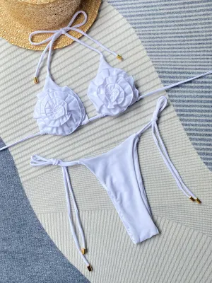 Sexy Floral Bikini Set High Waist Women's Swimsuit Swimwear Micro Bikini Bathing Suit Beachwear