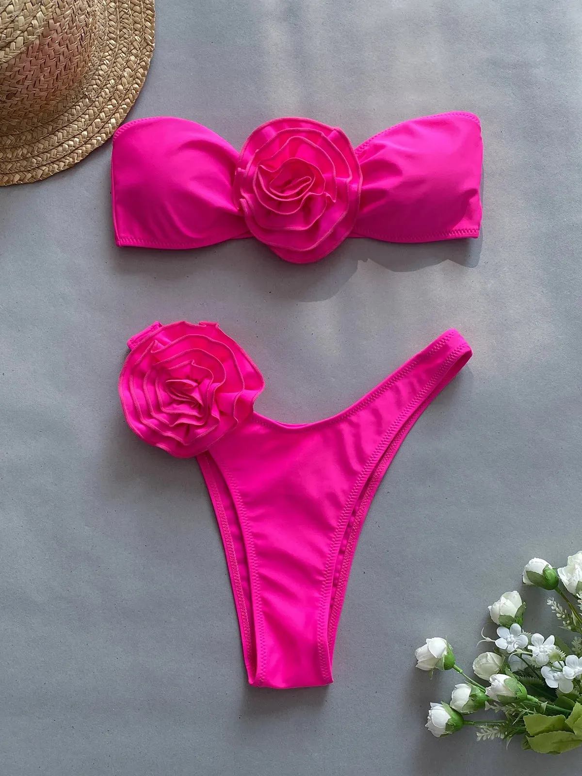 Sexy Floral Bikini Set High Waist Women's Swimsuit Swimwear Micro Bikini Bathing Suit Beachwear