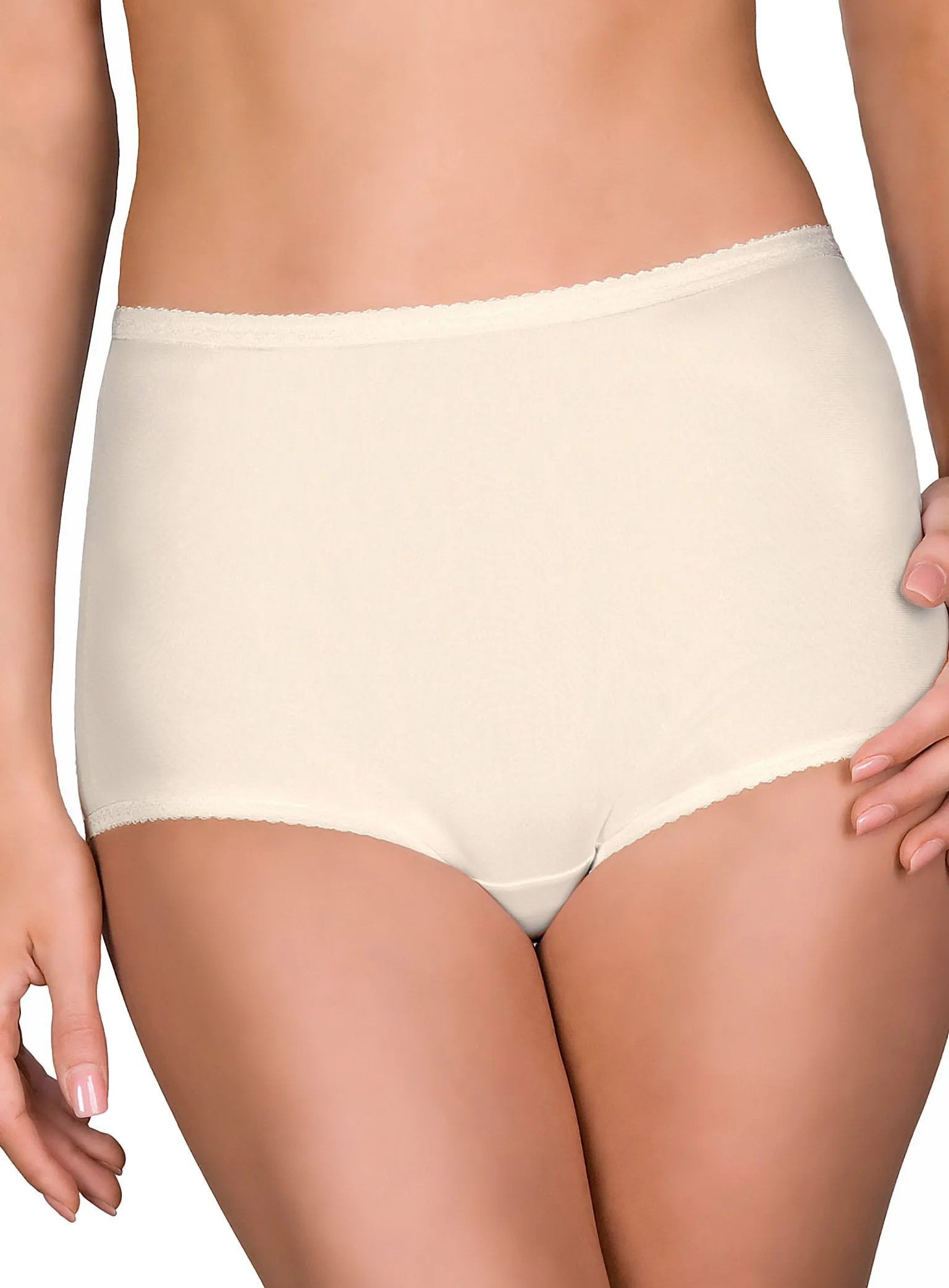 Shadowline Women's Underwear Nylon Spandex Brief Panties 3 Pack