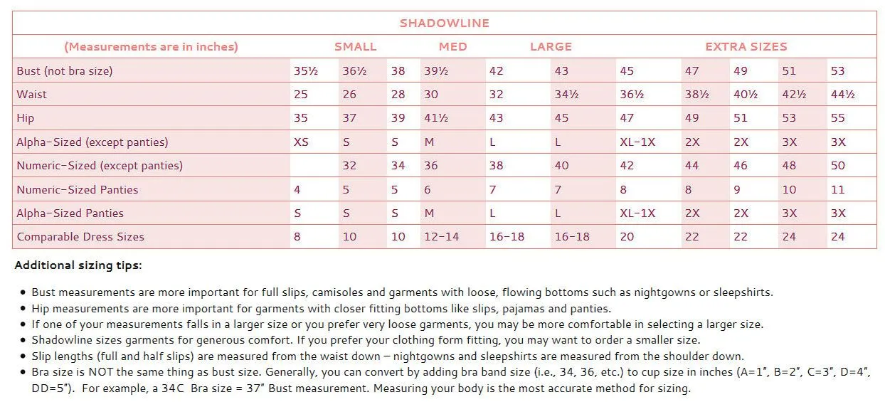 Shadowline Women's Underwear Nylon Spandex Brief Panties 3 Pack