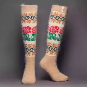 Siberia Spirit Rose Bouquet Under-the-Knee Socks
