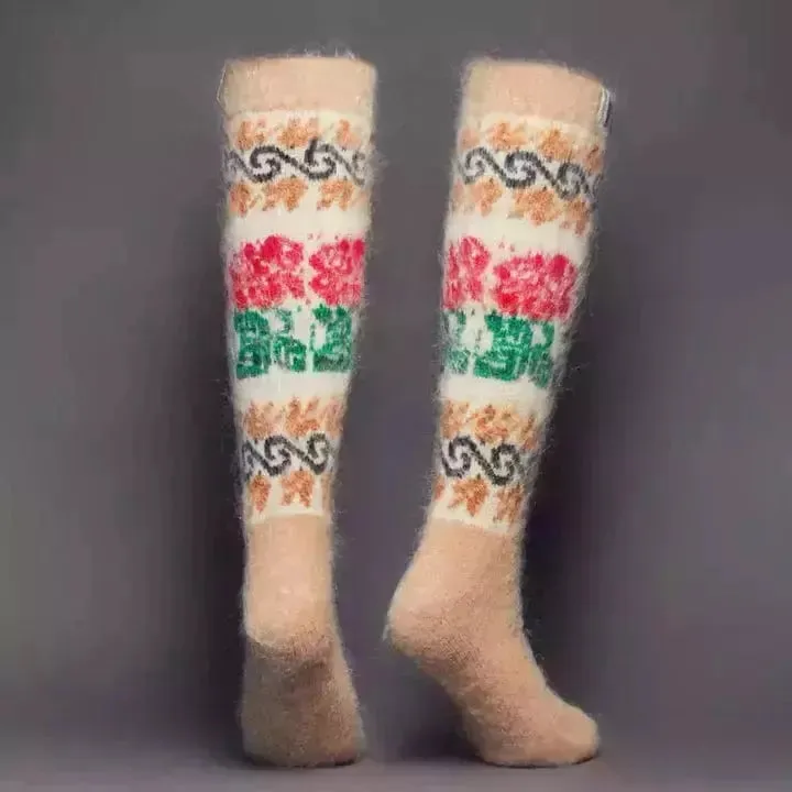 Siberia Spirit Rose Bouquet Under-the-Knee Socks
