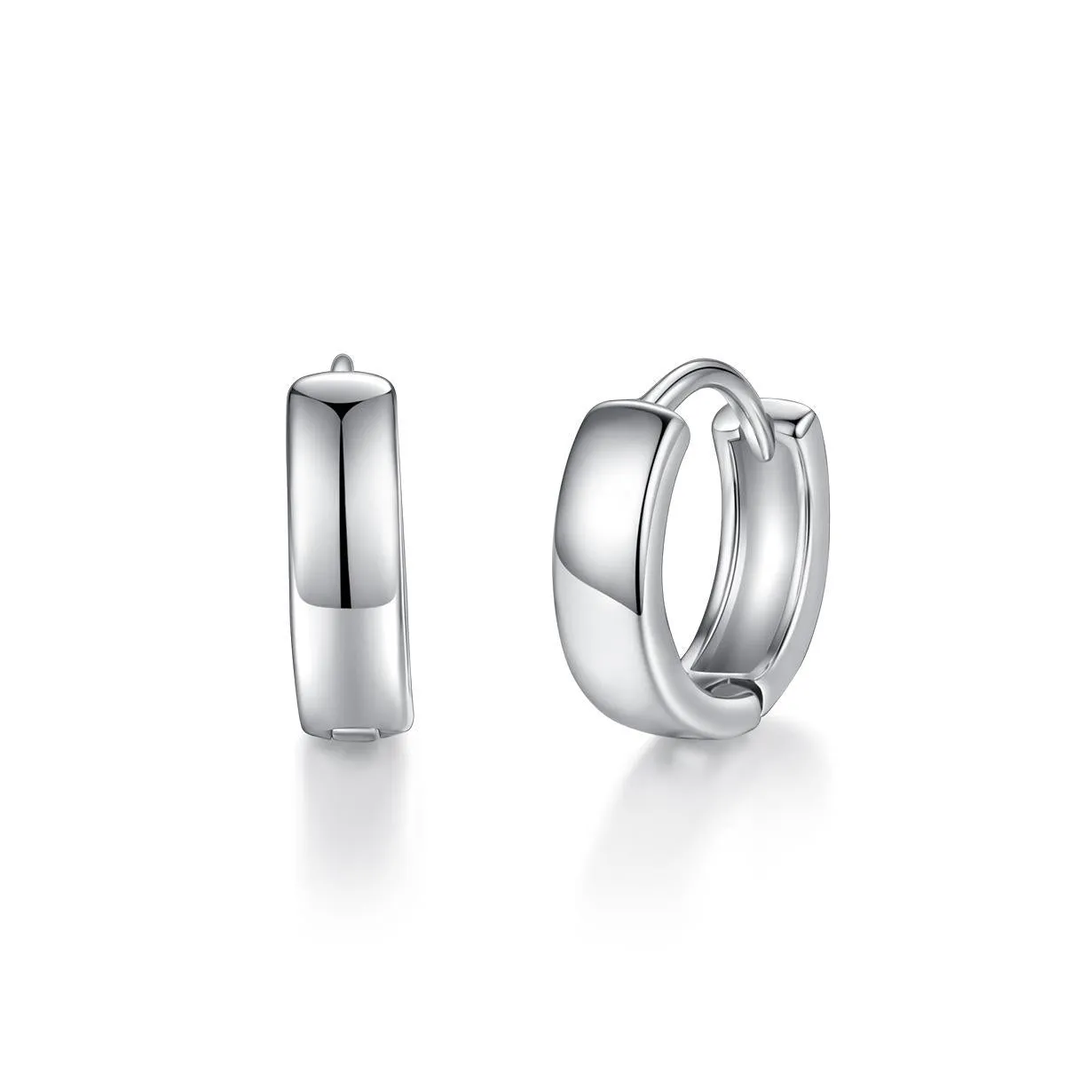 Silver-Plated Huggie Earrings