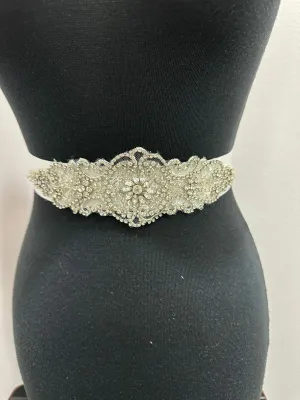 Silver Rhinestone Belt