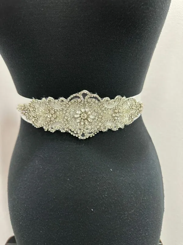 Silver Rhinestone Belt