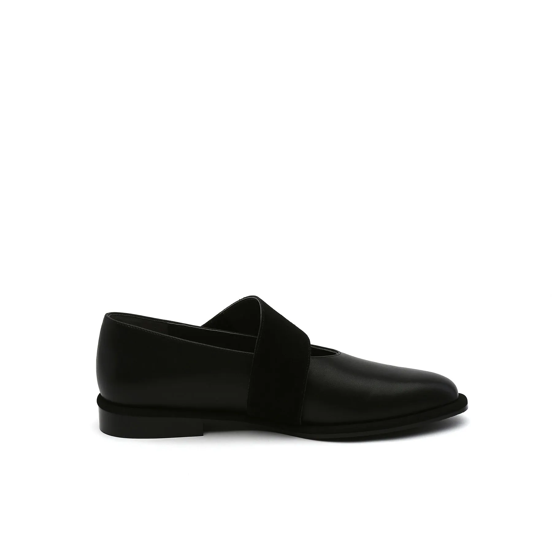 Simple As Comfort Leather Flat - Black