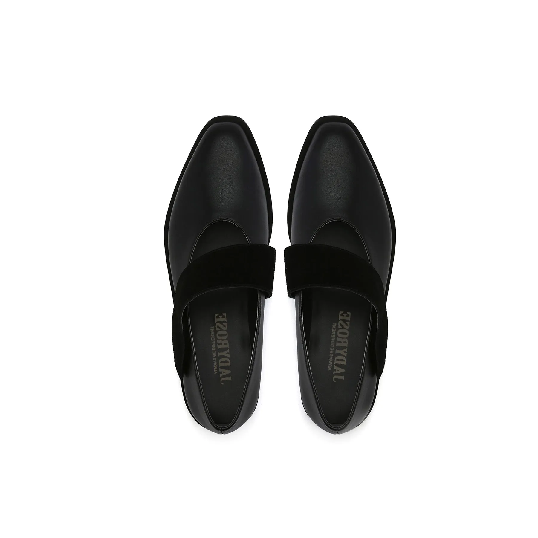 Simple As Comfort Leather Flat - Black
