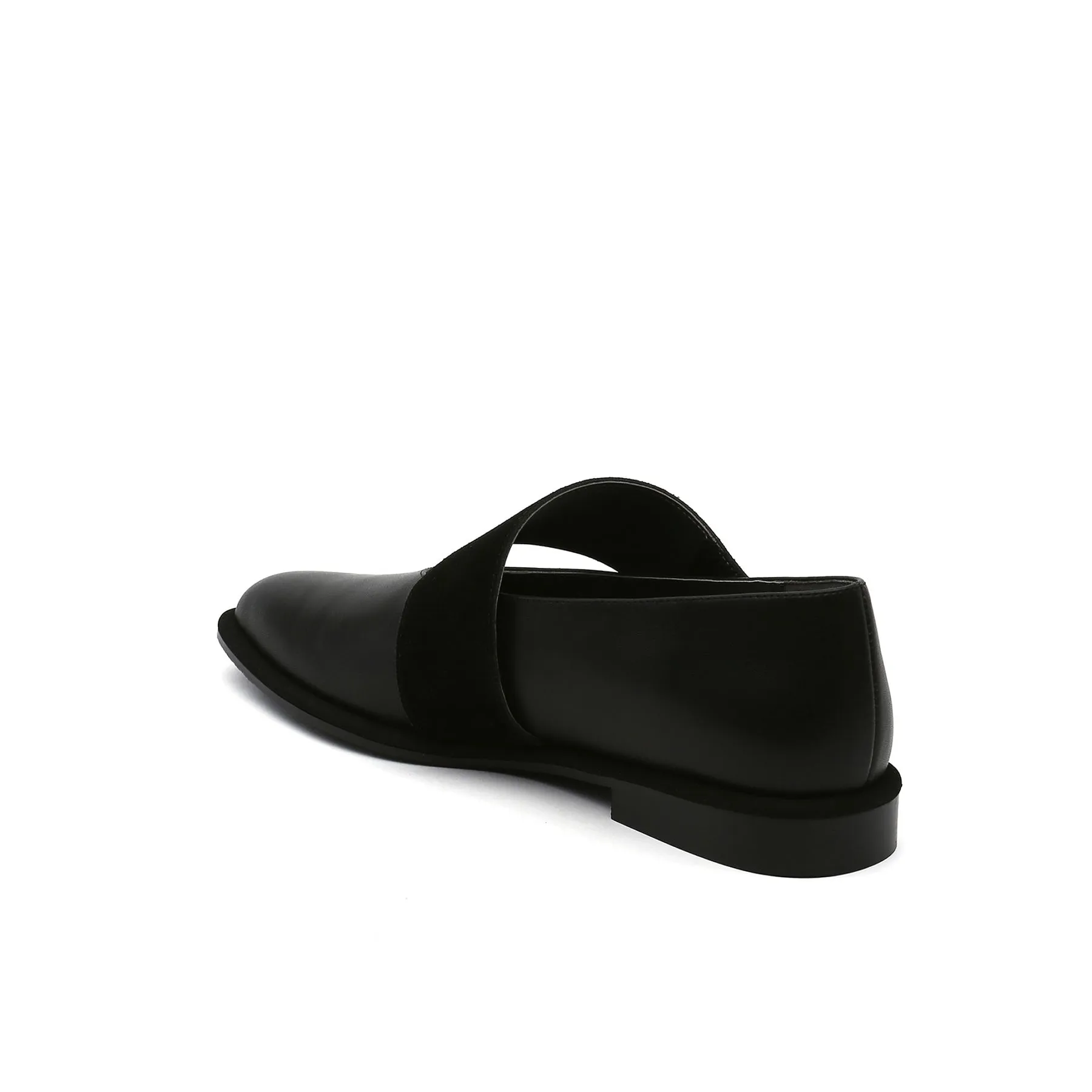 Simple As Comfort Leather Flat - Black