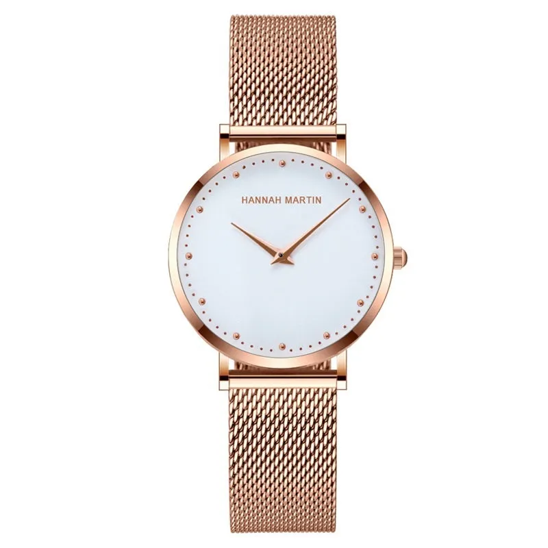 Simple Dial Mesh Strap Women's Watch