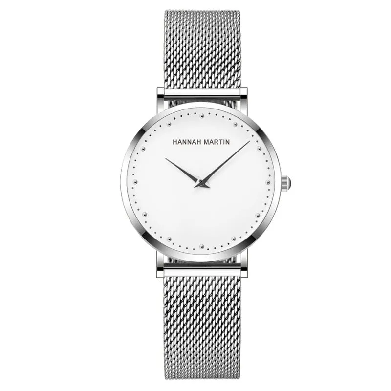 Simple Dial Mesh Strap Women's Watch