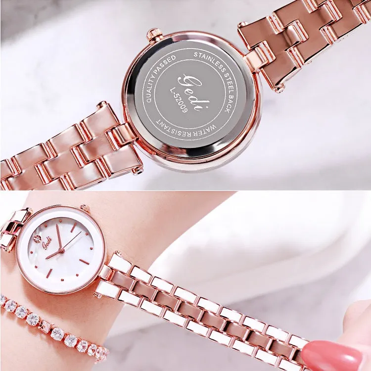 Simple Dial Steel Strap Women's Watch