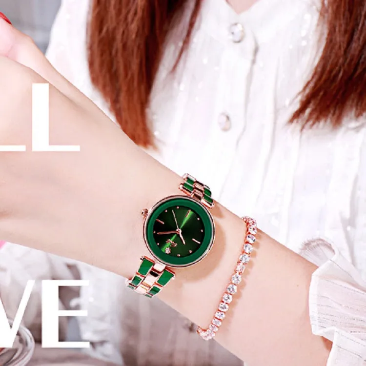 Simple Dial Steel Strap Women's Watch
